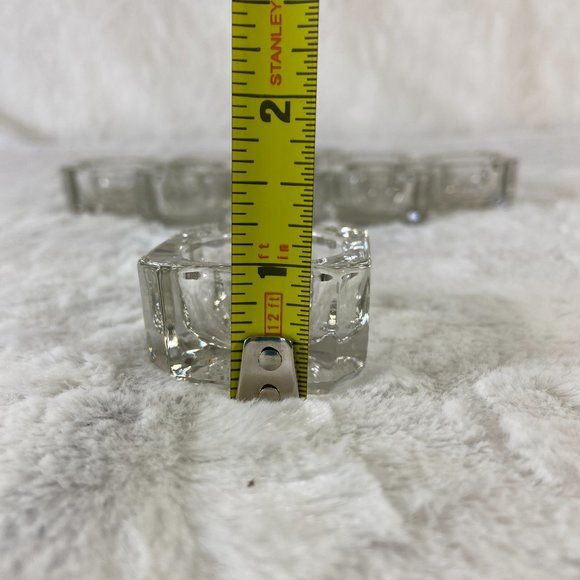 Antique Salt Cellars Salt Dips glass clear crystal open faced . 10 Total - Picture 11 of 11